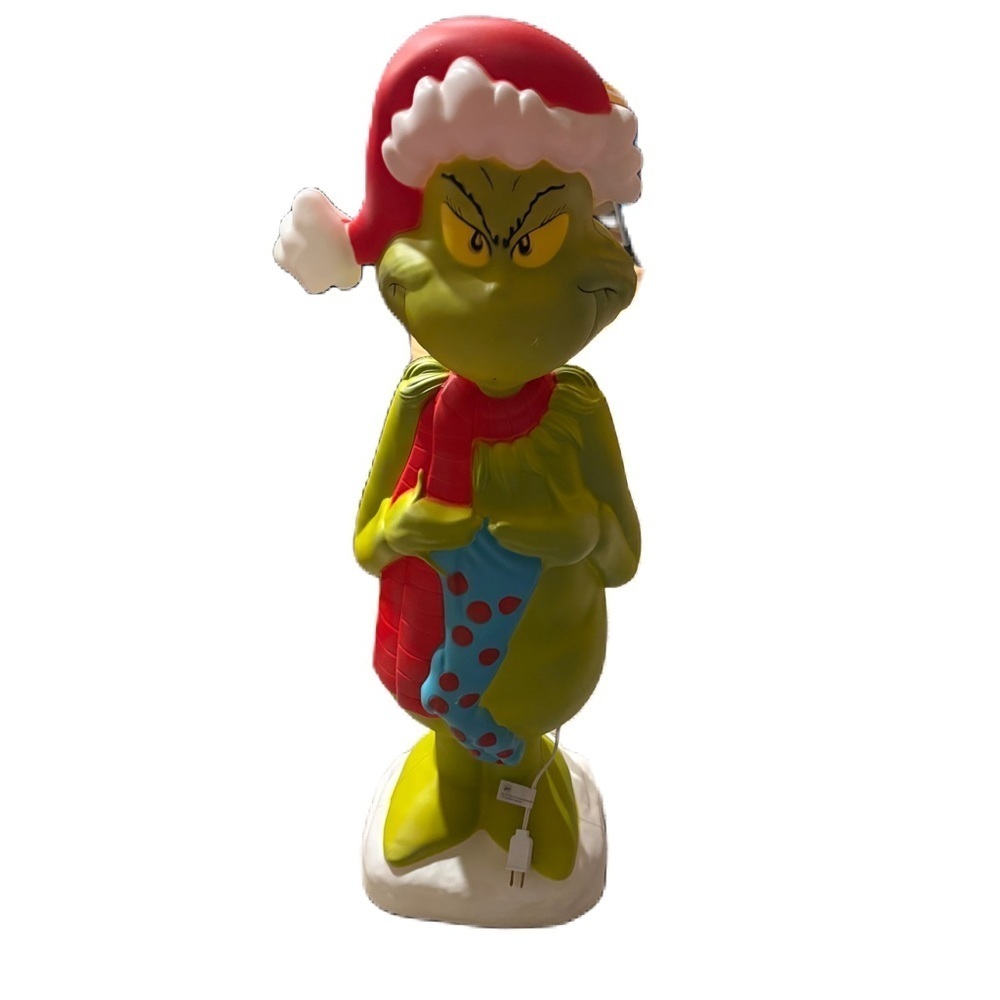 Dr. Seuss Grinch Blow Mold NEW 24” Christmas Decor Stocking Lighted